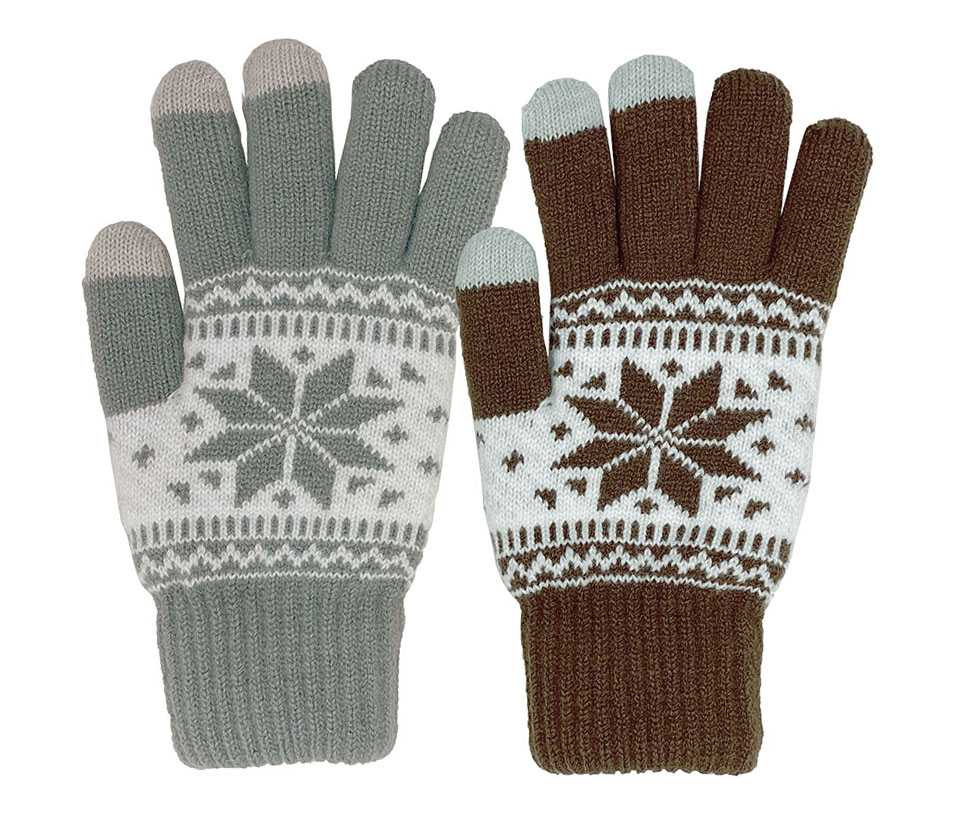 Star Flake Acrylic Knit Glove - Gloves & Mittens